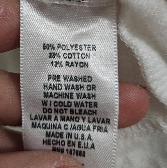 T PARTY White raw edge burnout long sleeve tee. Size medium NWT - Picture 4 of 9